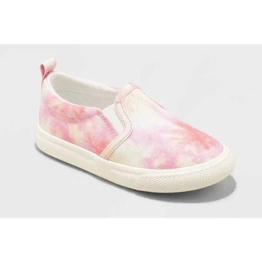Cat & Jack Toddler Girl's Alexus Tie-Dye Slip-on Sneakers - Pink - Sz 8